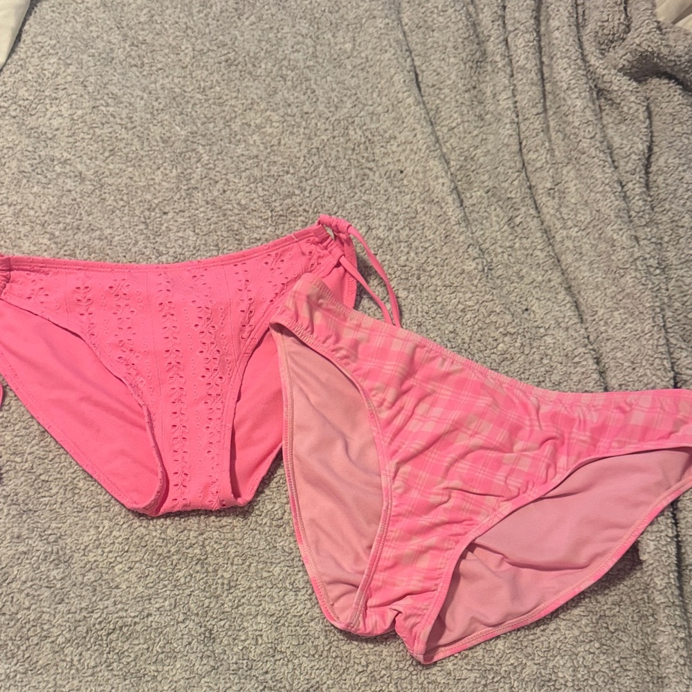 2 Pink Bikini Bottoms